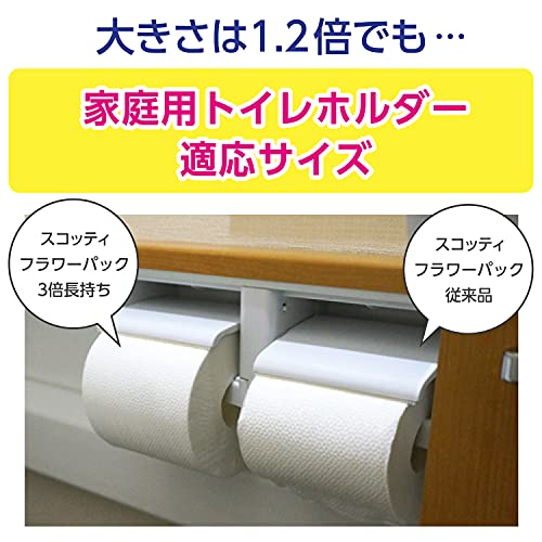 スコッティ　フラワーパック　３倍長持ち　４ロール（ダブル） 容量4缶 トイレットペーパー