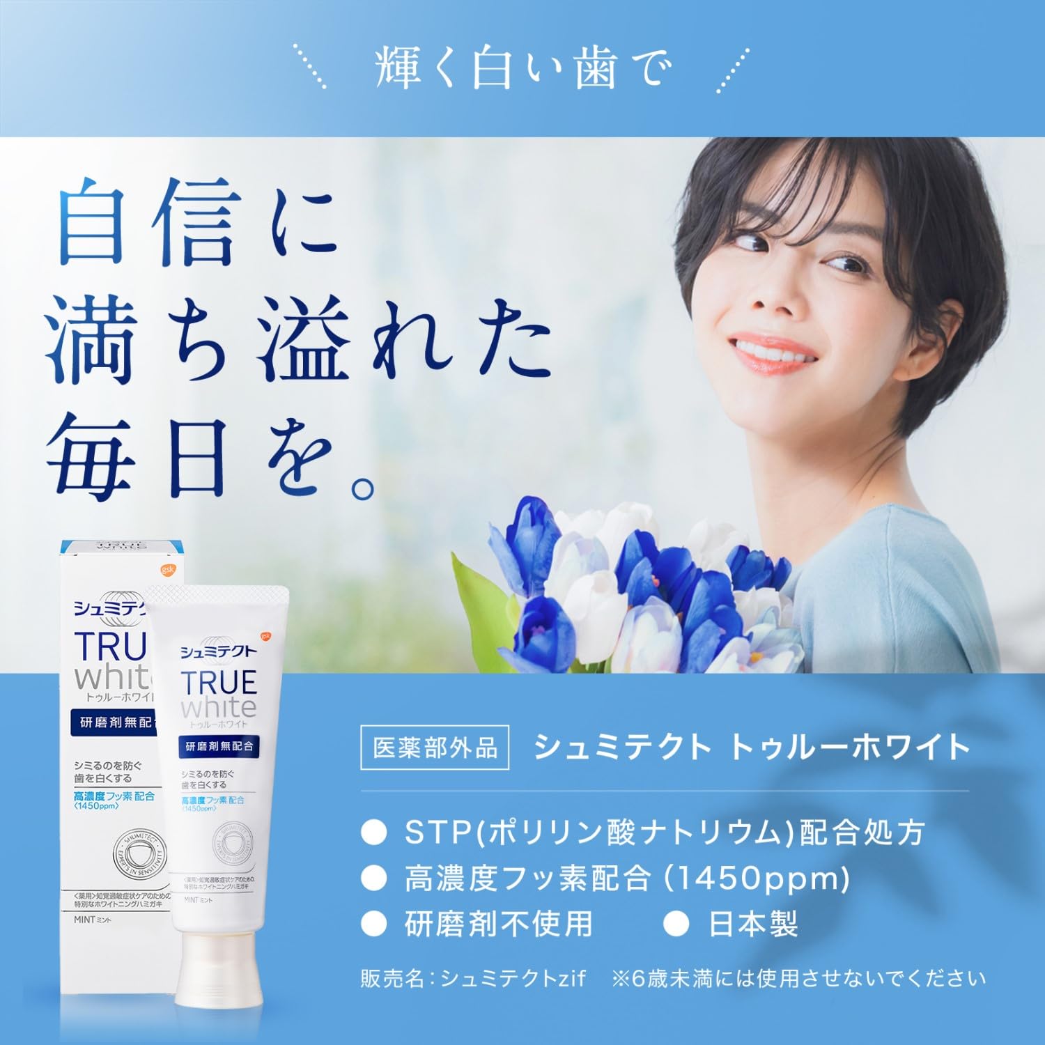 シュミテクト　トゥルーホワイト　８０ｇ 容量80G グラクソスミスクライン 歯磨き