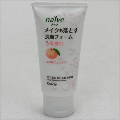 ナイーブメイクも落とせる洗顔フォーム　桃の葉ミニ容量45G