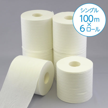 スコッティ　フラワーパック２倍巻き６ロール　シングル 容量100M 日本製紙クレシア トイレットペーパー