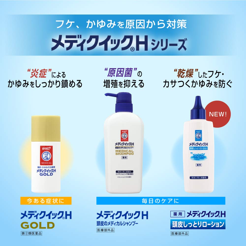 メディクイックＨ　頭皮のメディカルシャンプー　ポンプ　３２０ｍＬ 容量320ML ロート製薬 シャンプー