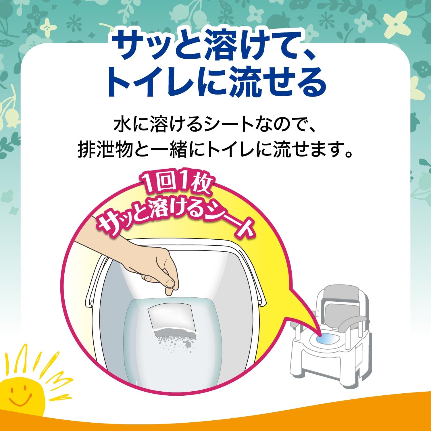 エールズ　介護家庭用　消臭力　ポータブルトイレ消臭シート 容量30マイ エステー 芳香剤・トイレ用