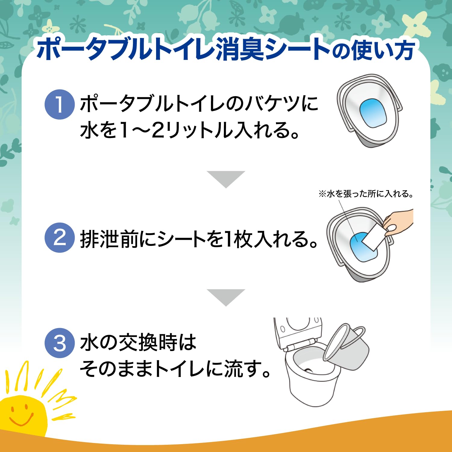 エールズ　介護家庭用　消臭力　ポータブルトイレ消臭シート 容量30マイ エステー 芳香剤・トイレ用