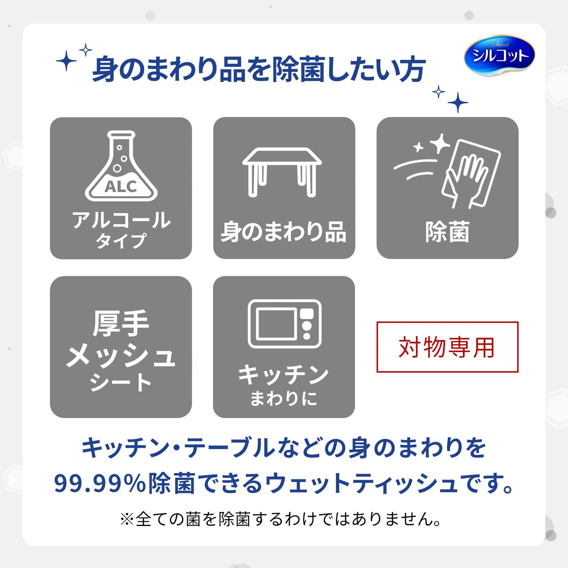 シルコット９９．９９％除菌ウェットティッシュ本体４０枚 容量40枚 ウェットティッシュ