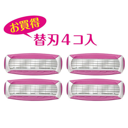 クアトロ４フォーウーマン替刃（４コ入） 容量4個 シック(Schick) 女性用カミソリ