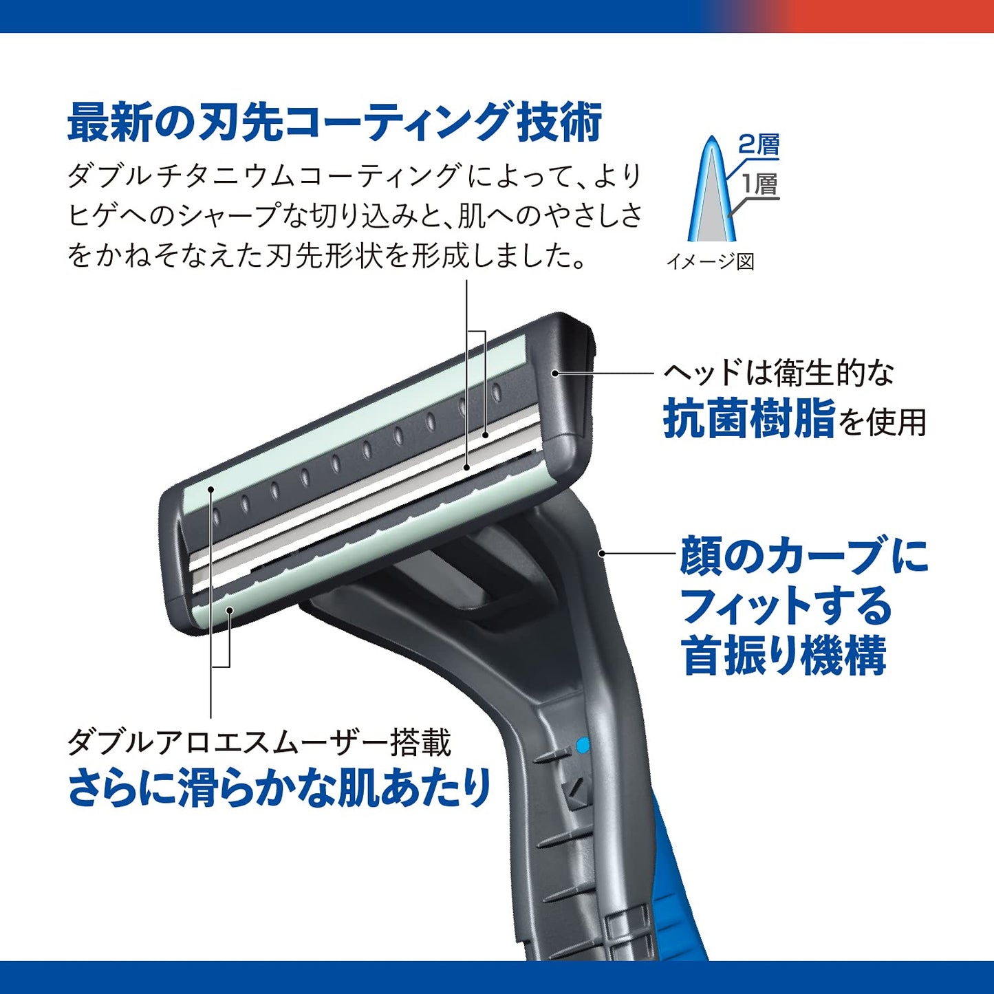 ベスティＥＸ（首振り）６Ｐ 容量6本 貝印 男性用カミソリ
