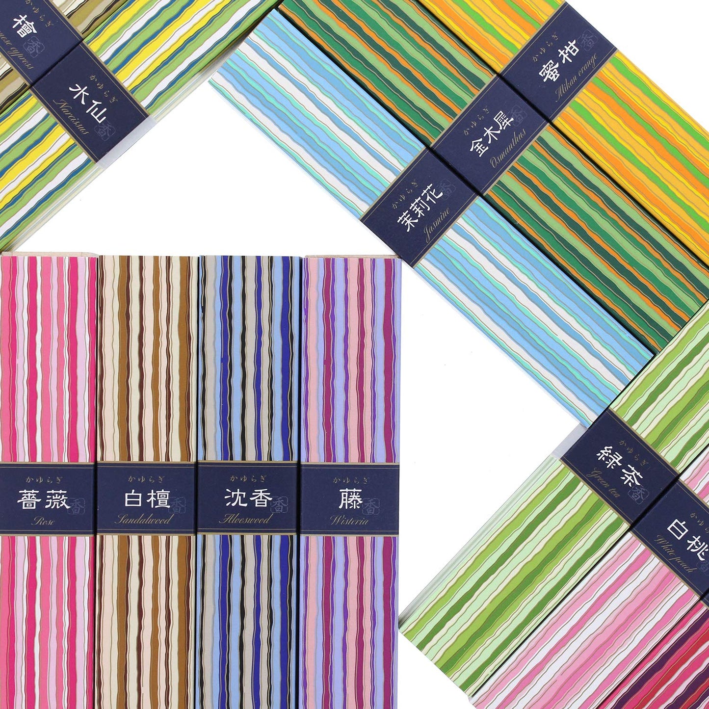 かゆらぎ　緑茶　コーン１２個入　香立付 容量 日本香堂 お香