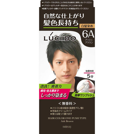 ルシード　ワンプッシュケアカラー　アッシュブラウン　（医薬部外品） 容量1個 マンダム ヘアカラー