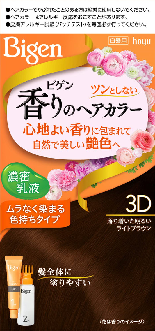 ビゲン　香りのヘアカラー　乳液　３Ｄ　落ち着いた明るいライトブラウン 容量1個 ヘアカラー・白髪用