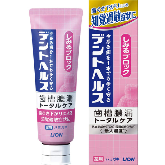 デントヘルス薬用ハミガキしみるブロック　８５ｇ 容量85G ライオン 歯磨き