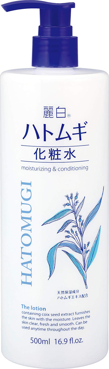 麗白　ハトムギ化粧水　本体　５００ｍｌ 容量500ML 熊野油脂 化粧水・ローション