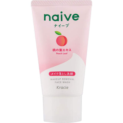 ナイーブメイクも落とせる洗顔フォーム　桃の葉ミニ容量45G