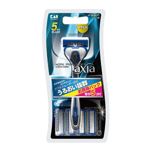 ＫＡＩＲＡＺＯＲ　ａｘｉａ　コンボパック　５Ｐ 容量1個 貝印 男性用カミソリ