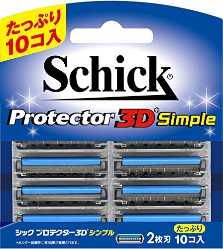 プロテクター３Ｄシンプル替刃（１０コ入） 容量10個 シック(Schick) 男性用カミソリ