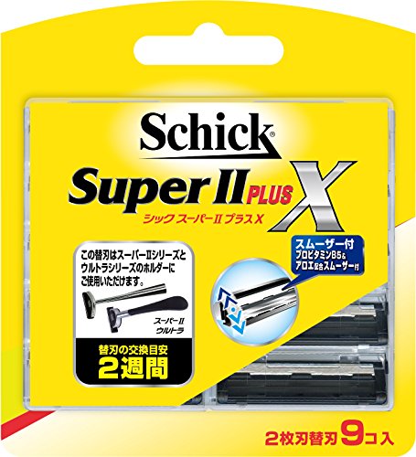 スーパー２プラス替刃（９コ入） 容量9個 シック(Schick) 男性用カミソリ
