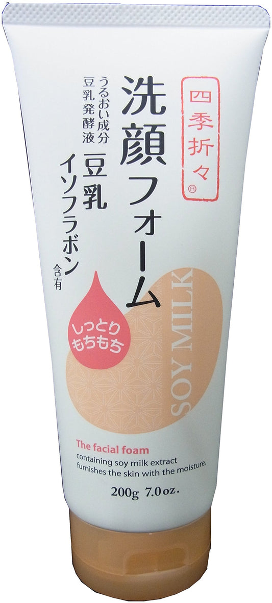 四季折々　豆乳イソフラボン　洗顔フォーム 容量200G 熊野油脂 洗顔・クレンジング