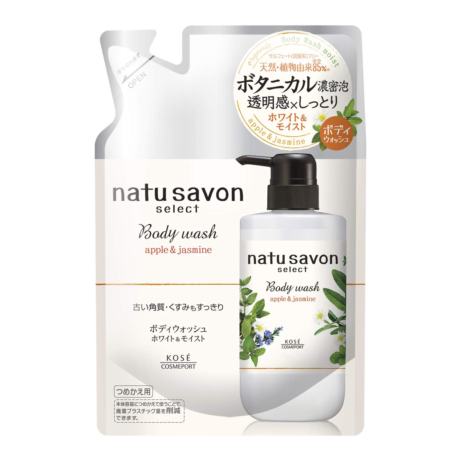 ＳＦナチュサボンセレクトＷ　ボディＷ替モイスト 容量360ML コーセーコスメポート ボディソープ