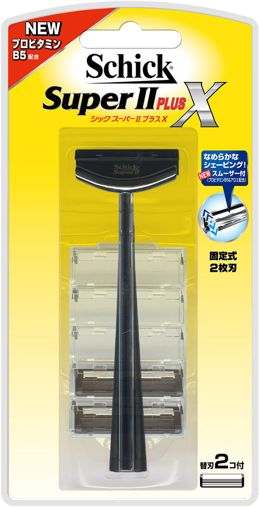 スーパー２プラスＸホルダー（替刃２コ付） 容量1個 シック(Schick) 男性用カミソリ