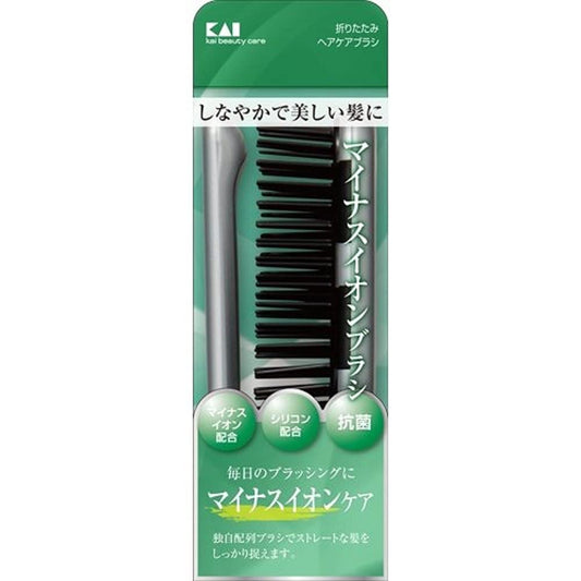 ＫＱ３０７１　イオンエステ　折りたたみヘアケアブラシ 容量1個 貝印 ブラシ