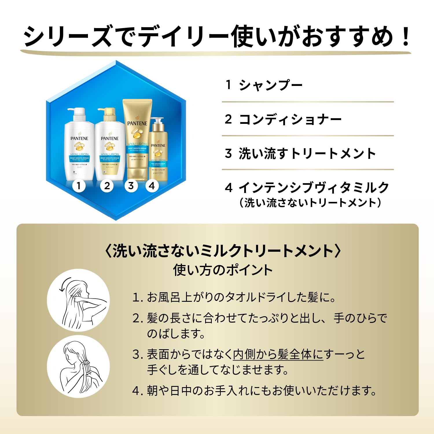 パンテーン　モイストスムースリペア　インテンシブウ゛ィタミルク 容量125MLＰ＆Ｇ ヘアトリートメント