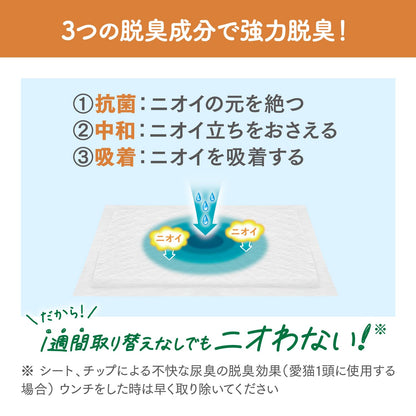 ニャンとも清潔トイレ　脱臭・抗菌シート　１２枚 容量12ﾏｲ エステー ペット用品