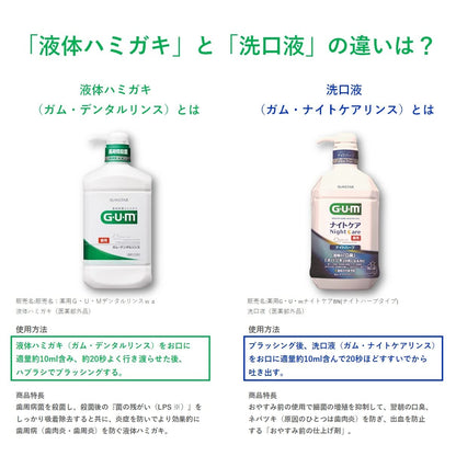 ガム・ナイトケアリンス　［リフレッシュハーブタイプ　］　９００ＭＬ 容量900MLマウスウォッシュ