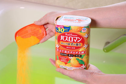 バスロマン　ほっこりゆずの香り 容量600G アース製薬 入浴剤