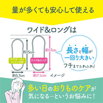 サラサーティコットン100 ワイド＆ロング 40個 容量40個 小林製薬 生理用品