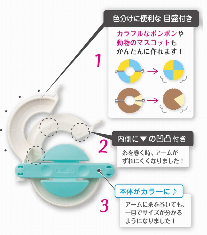 58775 スーパーポンポンメーカー 4個セット 容量4個 クロバー 裁縫用品
