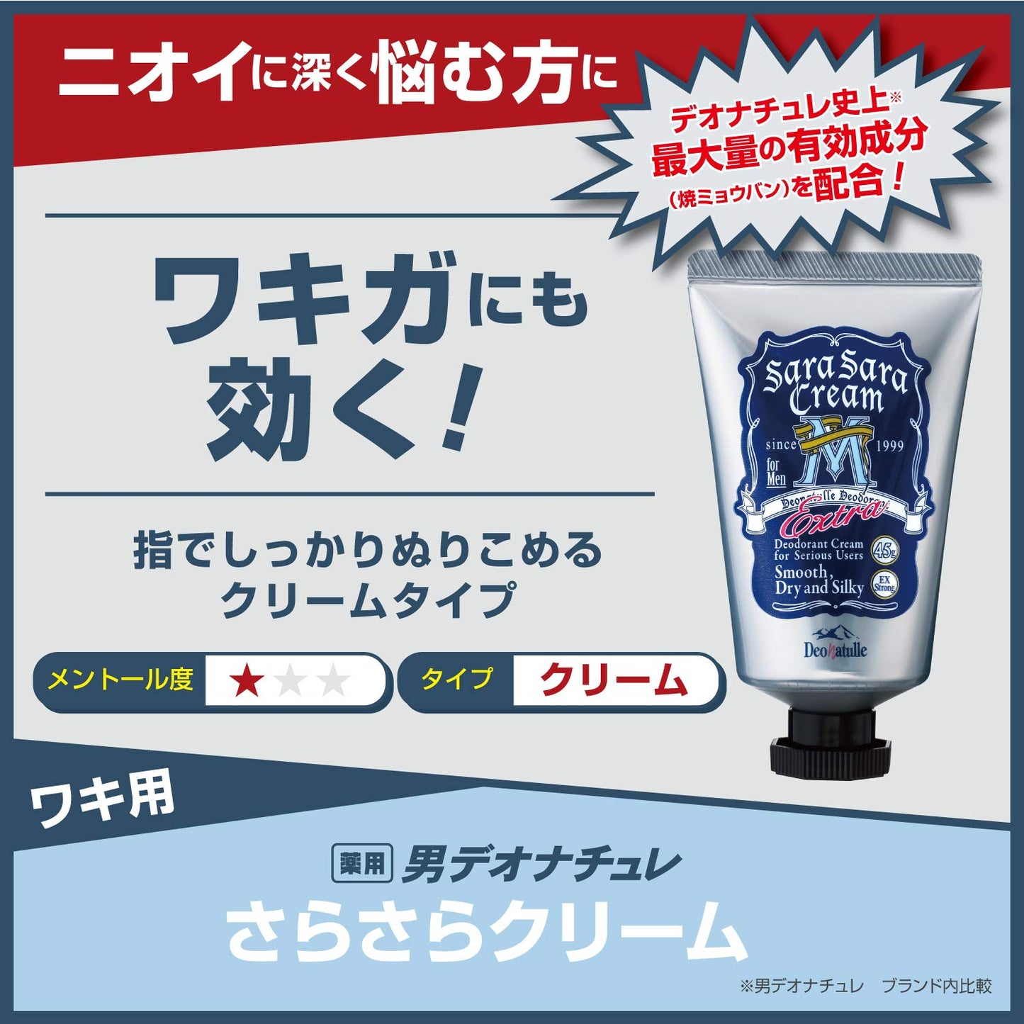 デオナチュレ 男さらさらクリーム 45g 容量45G シービック 制汗剤・デオドラント