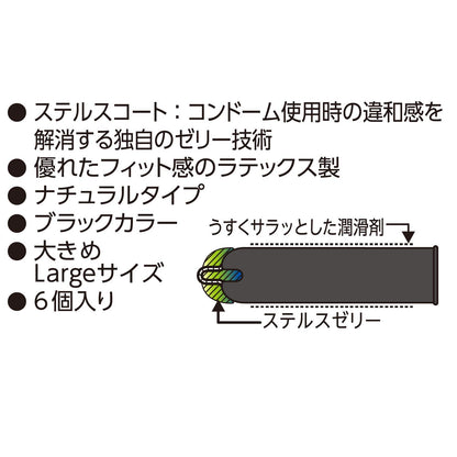ZONE ゾーン Largeサイズ 6個入 容量6個 ジェクス コンドーム