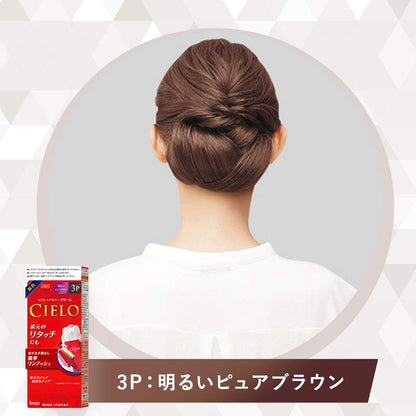 シエロ ヘアカラー EX クリーム 3P 明るいピュアブラウン 容量1個 ホーユー ヘアカラー・白髪用