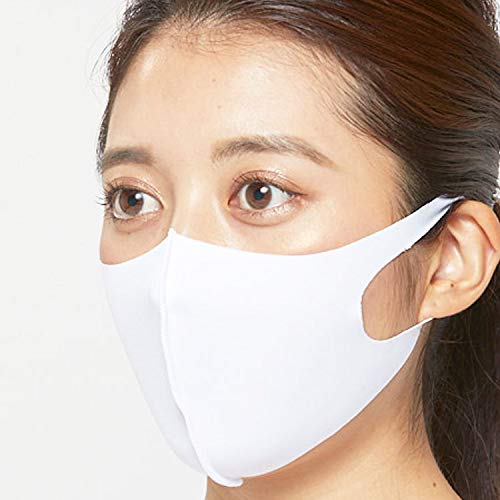 水着素材の接触冷感マスク FITMASK フィットマスク ホワイト Mサイズ 2枚入 容量2枚 マスク