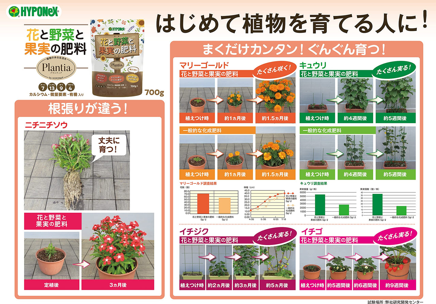 プランティア　花と野菜と果実の肥料 容量700G ハイポネックスジャパン 園芸用品・除草剤