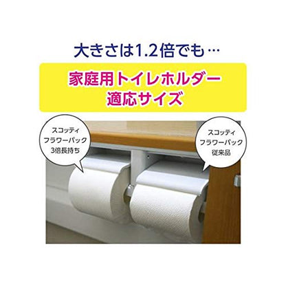 スコッティ フラワーパック 3倍長持ち 8ロール（ダブル）容量8コ日本製紙クレシアトイレットペーパー