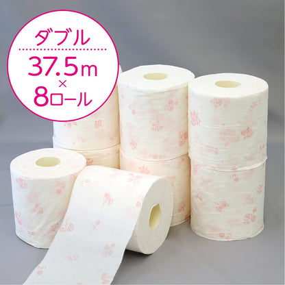 クリネックス 長持ち プリント 8ロール（ダブル）〈 フローラルハーブ〉容量8ｺトイレットペーパー