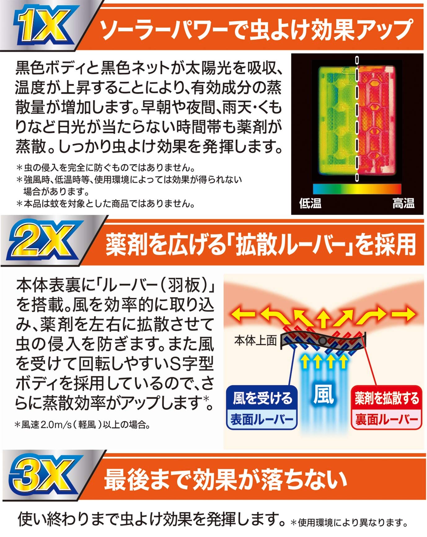 フマキラー 虫よけバリアブラック3Xパワー1年2個パック容量 殺虫剤・虫よけ