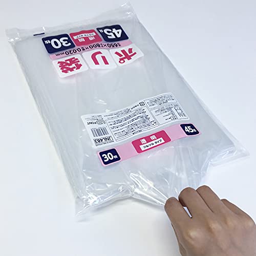 ＪＮＬ４８３ポリ袋４５Ｌ透明 容量30ﾏｲ ジャパックス ゴミ袋・ポリ袋
