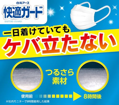 快適ガードマスク　ふつうサイズ３０枚入 容量30ﾏｲ 白元アース マスク