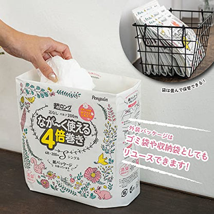 ペンギン超ロングパルプ４倍巻き４ＲＳ 容量4ｺ 丸富製紙 トイレットペーパー