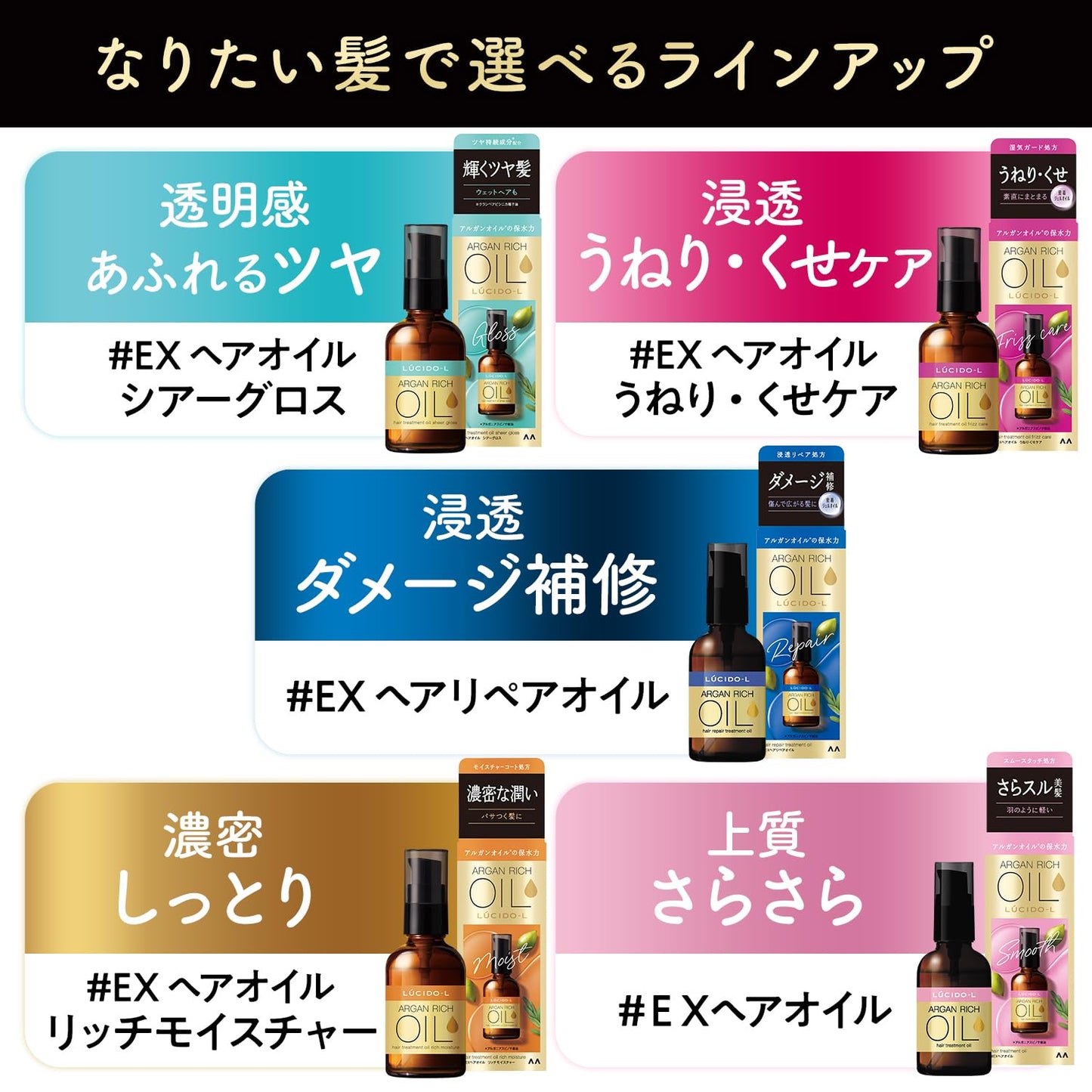 ルシードエル　オイルトリートメント　＃ＥＸヘアオイル　うねり・くせケア 容量60MLスタイリング
