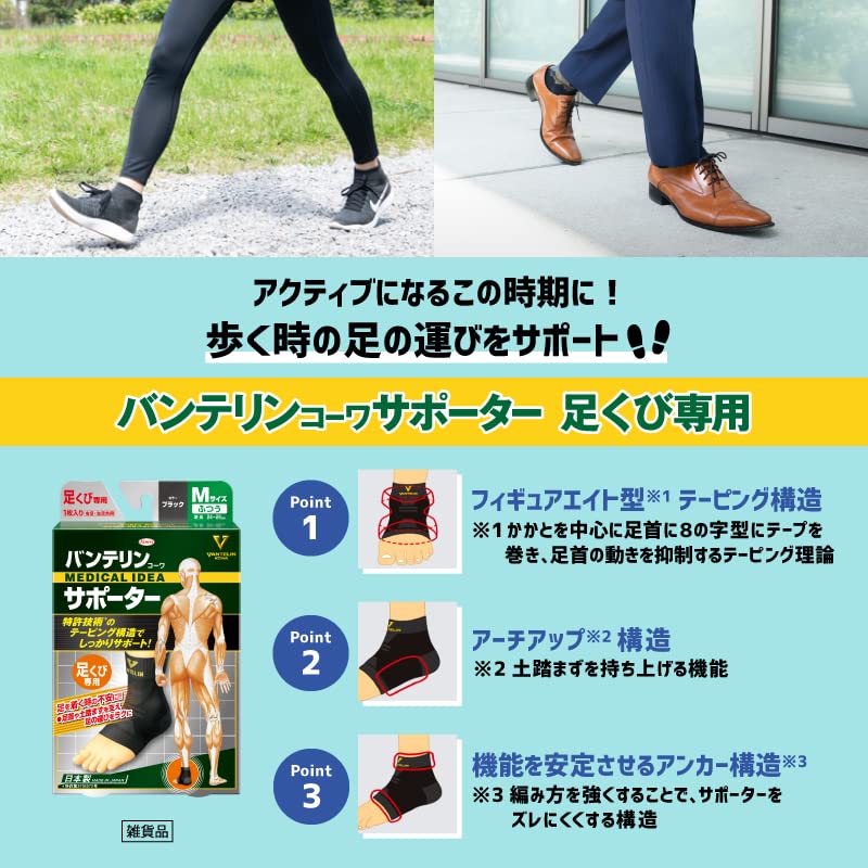 バンテリンサポーター足首用　ふつうサイズ ２４－２６ＣＭ 容量1ｺ 興和 サポーター