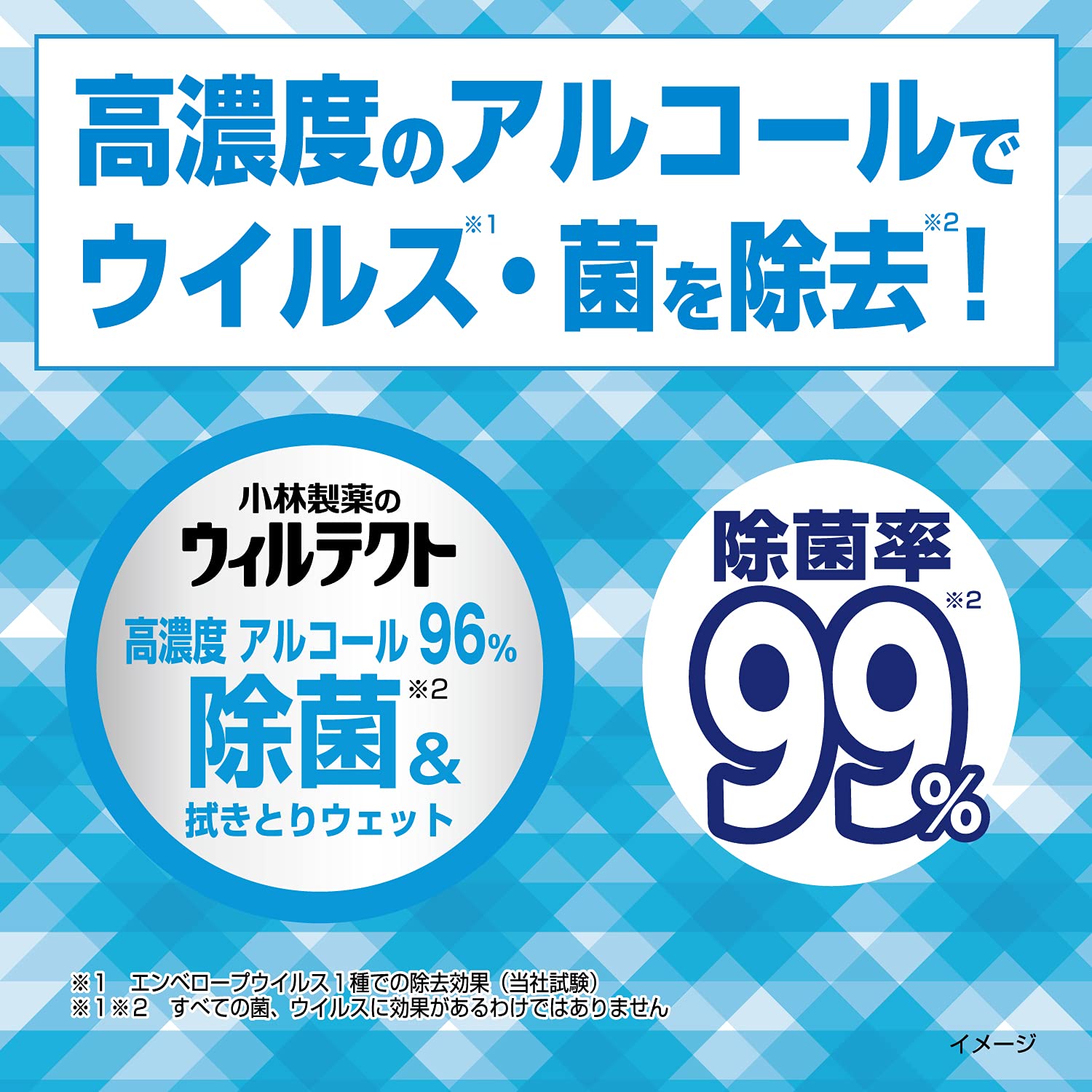 ウィルテクト高濃度アルコール除菌＆ふき取りウェットシート５０枚入り 容量50ﾏｲウェットティッシュ