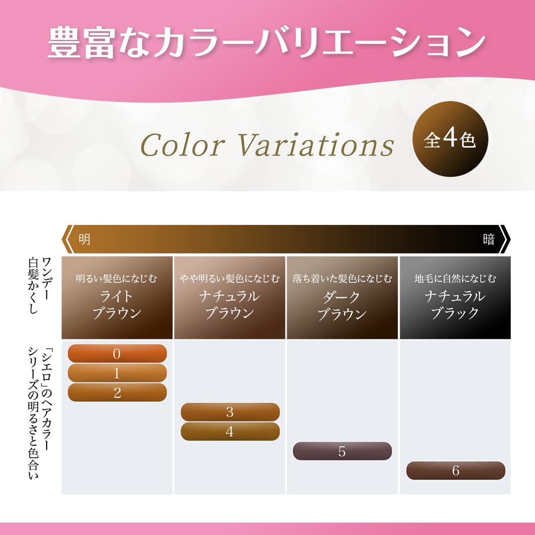 シエロ　ワンデー白髪かくし　ナチュラルブラウン 容量9ML ホーユー ヘアカラー・白髪用