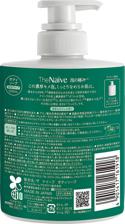 Ｔｈｅ　Ｎａｉｖｅ　ボディソープ　液体タイプポンプ 容量500MLボディソープ