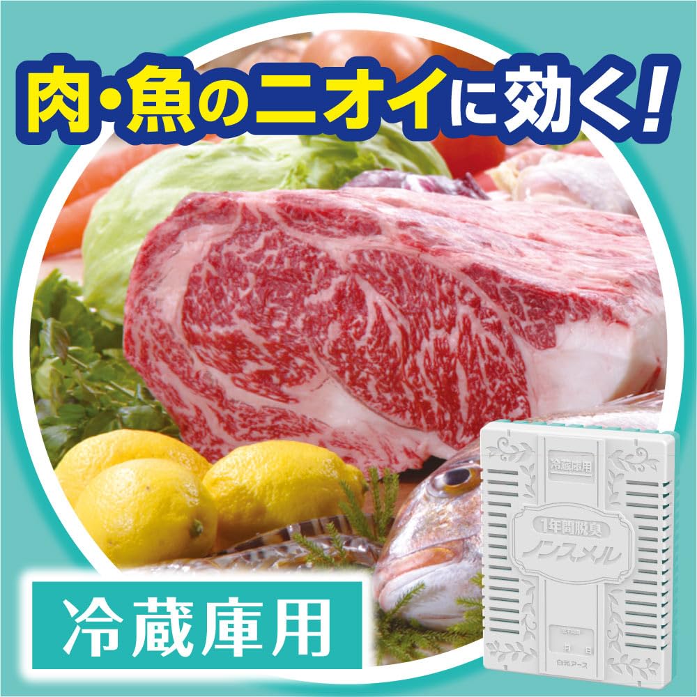 ノンスメル　冷蔵庫用置き型　１年間脱臭 容量25G白元アース 芳香剤・冷蔵庫