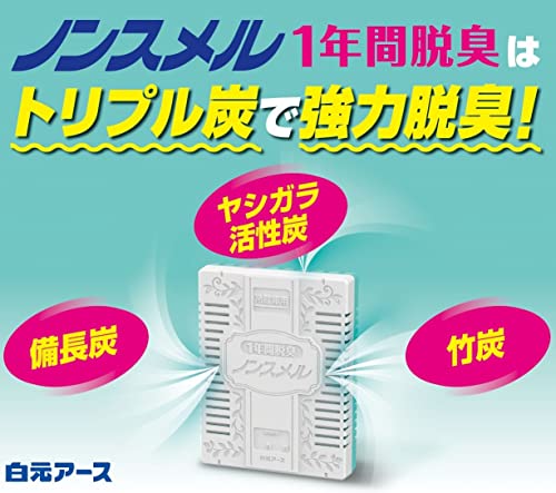 ノンスメル　冷凍室用置き型　１年間脱臭 容量20G白元アース 芳香剤・冷蔵庫