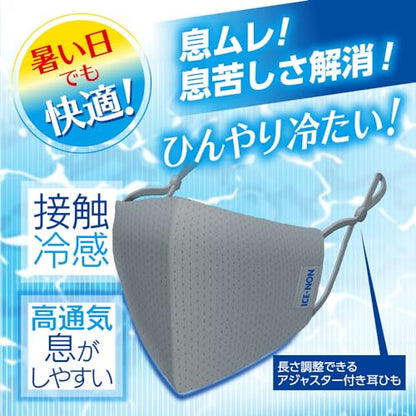 アイスノン　冷涼感マスク　グレー　２枚入 容量2マイ白元アース マスク