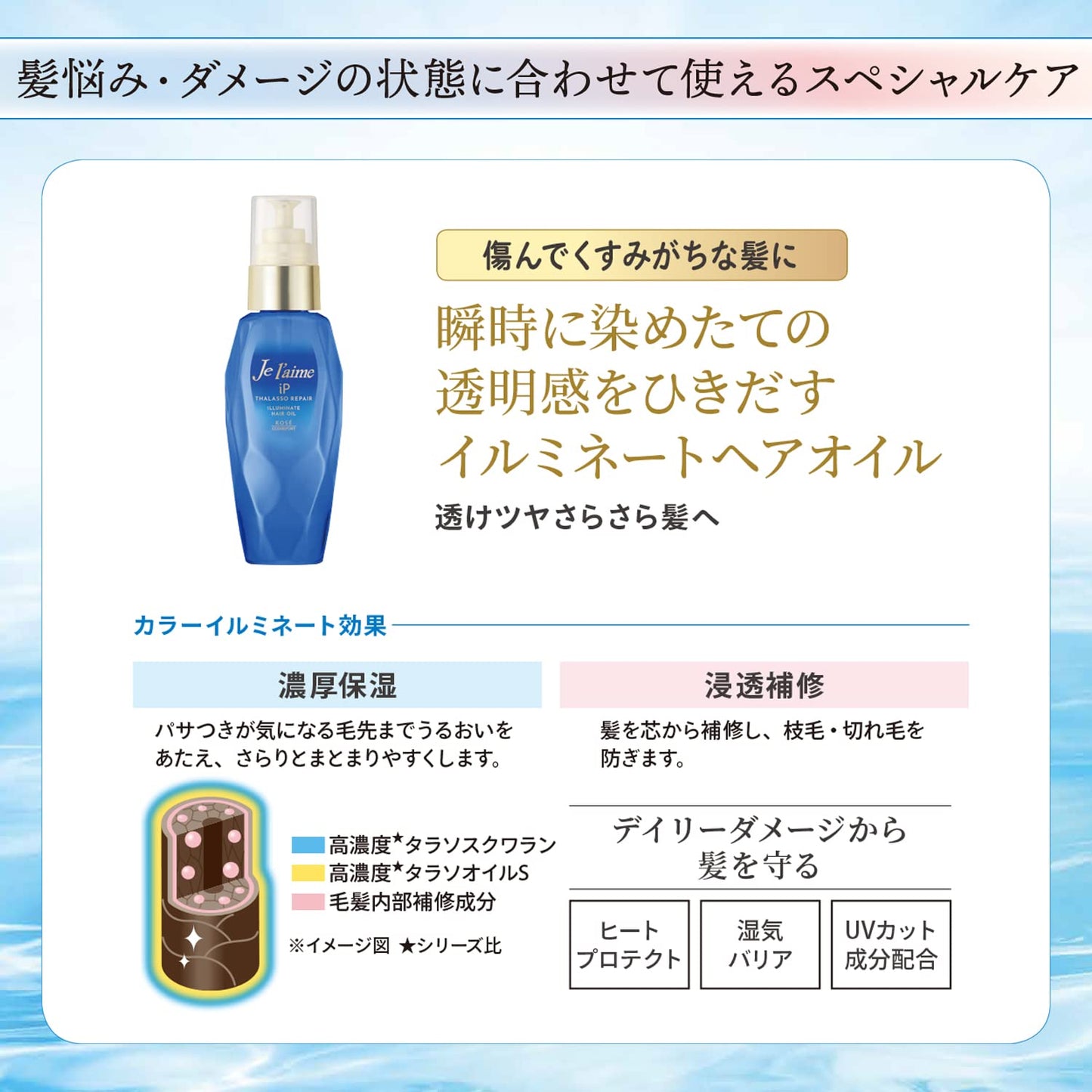 ジュレーム　ＩＰタラソリペアイルミネートヘアオイル 容量80MLコーセーコスメポート シャンプー