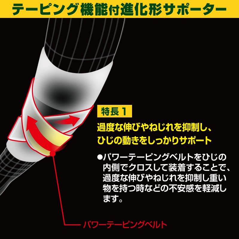 バンテリンコーワ加圧サポーターひじ専用固定タイプＬサイズブラック 容量1ｺ興和 衛生用品